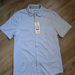 NWT Tailor Vintage Light Blue &white Patterned Men's Small Shirt